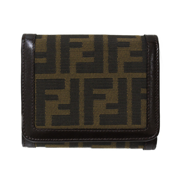 Fendi Zucca Tri-fold Folding Compact Wallet Brown - Picture 1 of 15